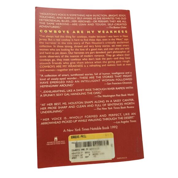 Pam Houston COWBOYS ARE MY WEAKNESS Short Stories Western Lit 0671793888 - Picture 7 of 7